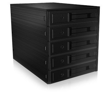Raidsonic Icy Box IB-565SSK. Ondersteunde types opslag-drives: HDD, Ondersteunde opslagstationinterfaces: SAS, SATA, SATA II, SATA III, Opslag schijfgrootte: 3.5". Kleur van het product: Zwart, Materiaal: Aluminium, Ventilator diameter: 8 cm. Gewicht: 1,8