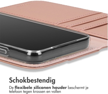 Accezz Wallet Softcase Bookcase iPhone 14 - RosГ© Goud
