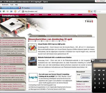 Opera 9.0 beta 1 screenshot