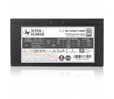 Super Flower Leadex Platinum 650W Zwart
