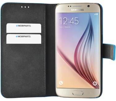 Mobiparts Premium Wallet Case Samsung Galaxy S6 Light Blue