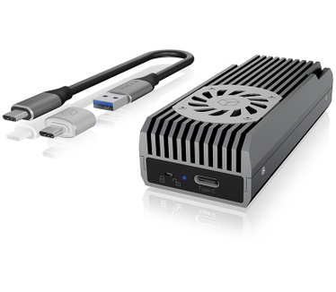 Icy Box External Type-C enclosure for M.2 NVMe SSD Zwart