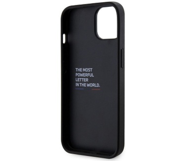 BMW M Tricolor Grip Back Case - Apple iPhone 15 (6.1") - Zwart Zwart