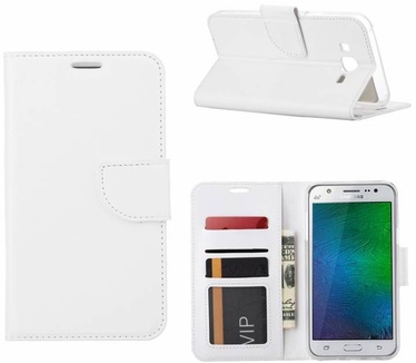 Luxe Lederen Bookcase hoesje voor de Samsung Galaxy J7 2016 - Wit (Galaxy J7 2016) Wit