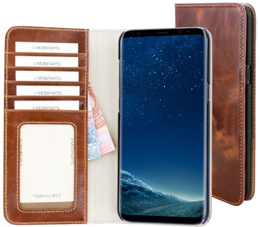 Mobiparts Excellent Wallet Case Samsung Galaxy S8 Plus Oaked Cognac