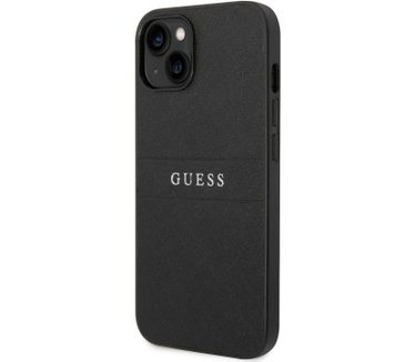 Guess Saffiano Back Case - Apple iPhone 14 (6.1") Zwart