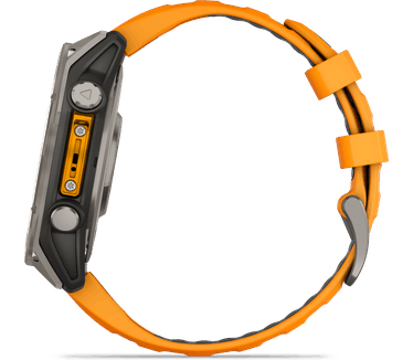 Garmin fēnix 8, 47mm, Titanium body, Sapphire Glass, Grijs (Oranje)