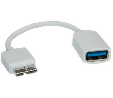 Roline USB 3.0 Kabel, USB 3.0 Micro B Male - Typ A Female, OTG 0,10 m