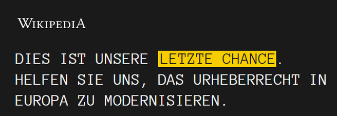 Wikipedia op zwart