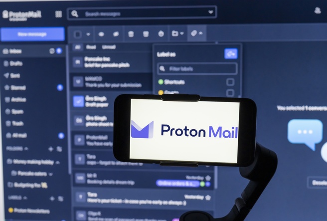 Proton Mail stock. Bron: Idrees Abbas/SOPA Images/LightRocket via Getty Images