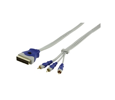 HQ Products 2.5m SCART/3xRCA M/M