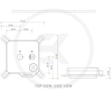 EK Water Blocks EK-Velocity D-RGB - Nickel + Acetal