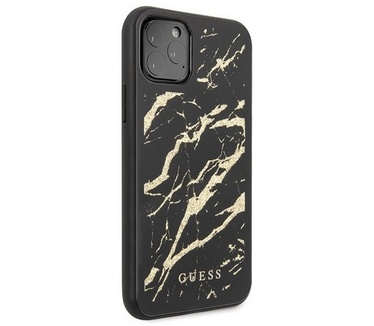 Guess Marble Glitter Hard Case - iPhone 11 Pro (5.8'') - Zwart  Zwart