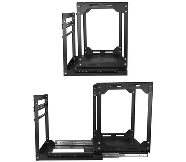 Startech.com 12U uitschuifbaar server rack roteerbaar open frame serverkast