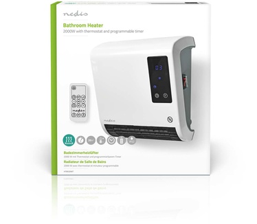 Nedis 2000 W, Instelbare thermostaat, 2 Verwarmingsmodi, IP22, Afstandsbediening, Wit
