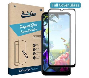 Just in Case Full Cover Tempered Glass LG K40s Zwart