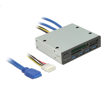 Delock 3.5'' USB 3.0 Card Reader 5 slot + 4 port USB 3.0 Hub