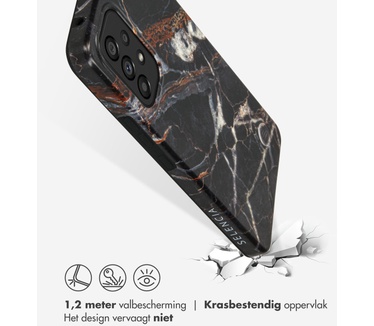 Selencia Aurora Fashion Backcover Samsung Galaxy A53 - Duurzaam hoesje - 100% gerecycled - Zwart Marmer