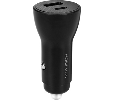 Mobiparts Car Charger 2-port 30W PD Fast Charging Black