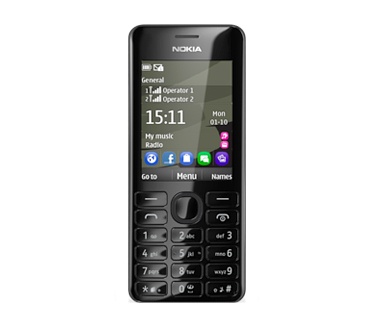 Nokia 206 Dual Sim Zwart