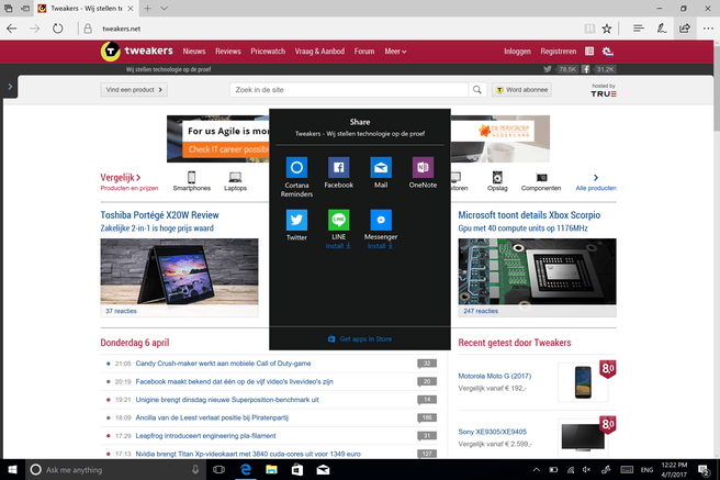 Windows 10 Creators Update Share