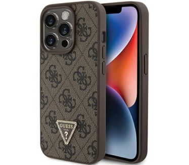 Guess 4G Triangle Logo Back Case iPhone 15 Pro Max (6.7") - Bruin Bruin