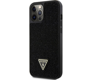Guess Rhinestones Back Case - iPhone 12 Pro Max (6.7") - Zwart Zwart