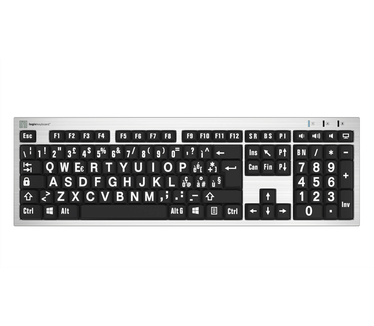LogicKeyboard LargePrint, White on Black, IT