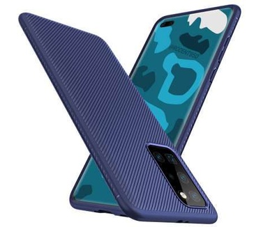 qMust Huawei P40 Pro Texture TPU Case - Blauw