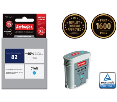 Activejet Activejet AH-82CR inkt (vervanging HP 82 C4911A; Premium; 80 ml; blauw)