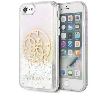Guess Liquid Glitter Circle Hard Case iPhone 6/6S/7/8 (4.7") Roze  Roze