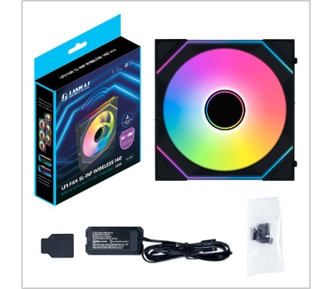 Lian Li LIAN 14SLIN1W1B - UNI FAN SL-INF Wireless Lüfter, 140mm, schwarz, 140mm