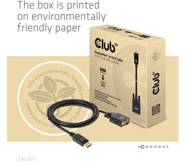 Club 3D DisplayPort to VGA Cable M/M