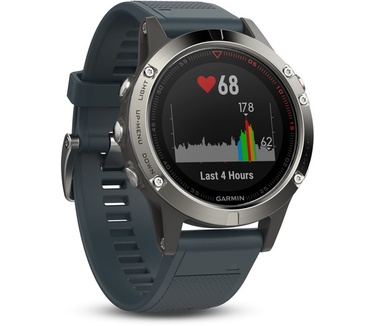 Garmin Fenix 5 (47mm, standaard glas) Zilver (Blauw)