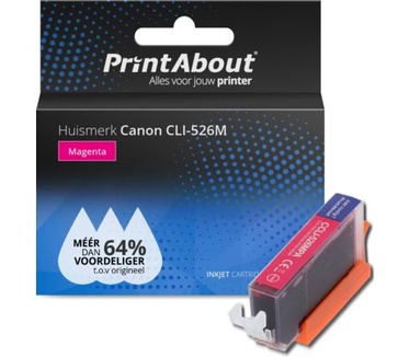PrintAbout Huismerk Canon CLI-526M Inktcartridge Magenta