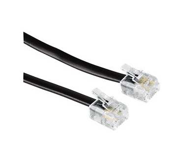 Hama Modular Male Plug 6p4c - Modular Male Plug 6p4c, 6 m, Black