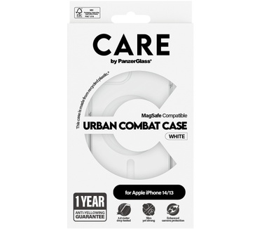 PanzerGlass CARE by Flagship Case White MagSafe iPhone 14.13 (Apple - iPhone 14,
Apple - iPhone 13) Transparant