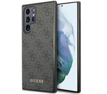 Guess 4G Back Cover - Samsung Galaxy S23 Ultra (S918) - Grijs Grijs