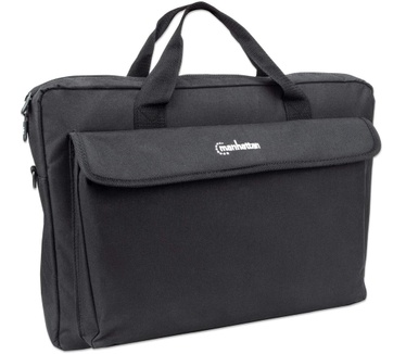 Manhattan London Laptop Bag 17.3", Top Loader, Black Zwart