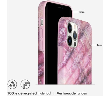 Selencia Aurora Fashion Backcover iPhone 12 (Pro) - Duurzaam hoesje - 100% gerecycled - Ocean Shell Purple
