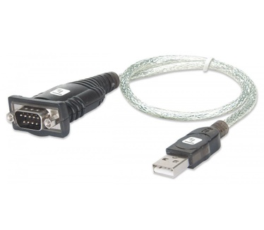 Techly USB to Serial Techly Adapter Converter in Blister IDATA USB-SER-2T Transparant, Zwart
