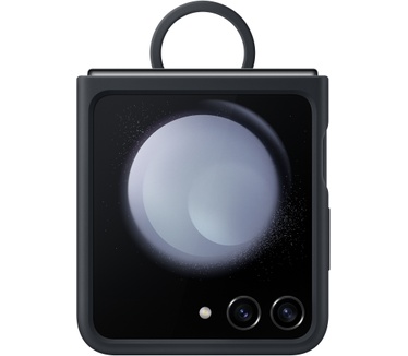 Samsung Galaxy Z Flip5 Silicone Case with Ring (Galaxy Z Flip5) Zwart