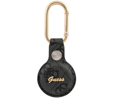 Guess 4G PU Leather Case voor Apple AirTag - Grijs