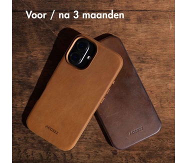 Accezz Vintage Leather Magsafe Backcover Samsung Galaxy S24 / S25 - Tabacco Cognac