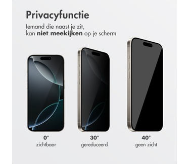 Accezz Gehard Glas Privacy Screenprotector + Applicator