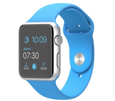 Apple Watch Sport 42mm Zilver - Blauw sportbandje Zilver (Blauw)