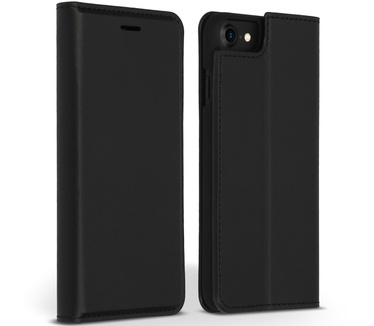 Accezz Premium Leather Slim Bookcase iPhone SE (2022 / 2020) / 8 / 7 / 6(s) - Zwart