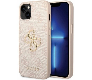 Guess 4G Metal Logo Back Case Apple iPhone 15 Plus (6.7") - Roze Roze