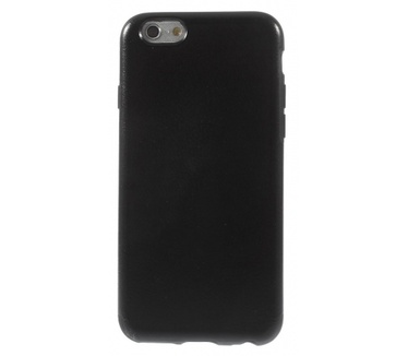 Kees Lederlook Gel Hoesje Apple iPhone 6 - Zwart