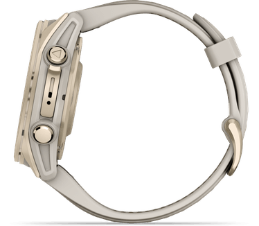 Garmin fēnix 8, 43mm, RVS body, Sapphire Glass, Goud (Beige)